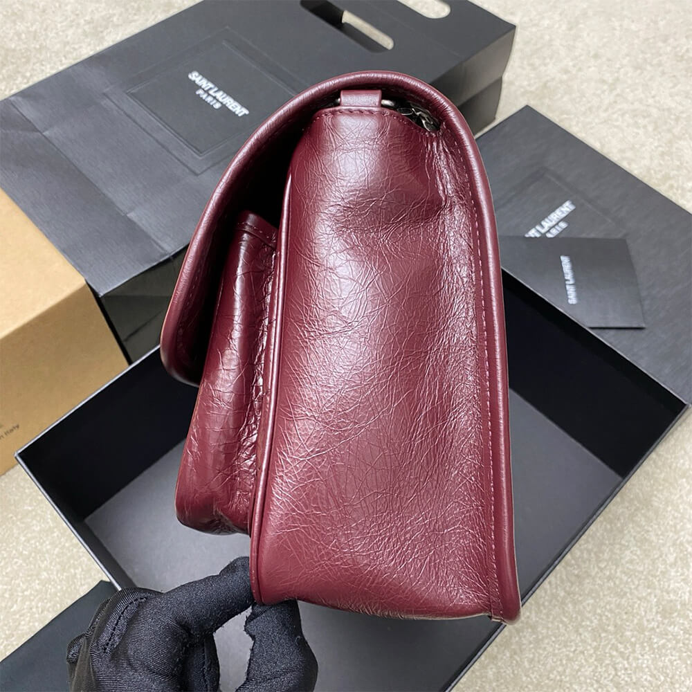SAINT LAURENT NIKI MEDIUM IN CRINKLED VINTAGE LEATHER